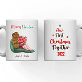 Couple Mug - Our First Christmas Together Personalized Christmas Couple Mug